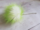 Lime Faux Fur Pom Pom