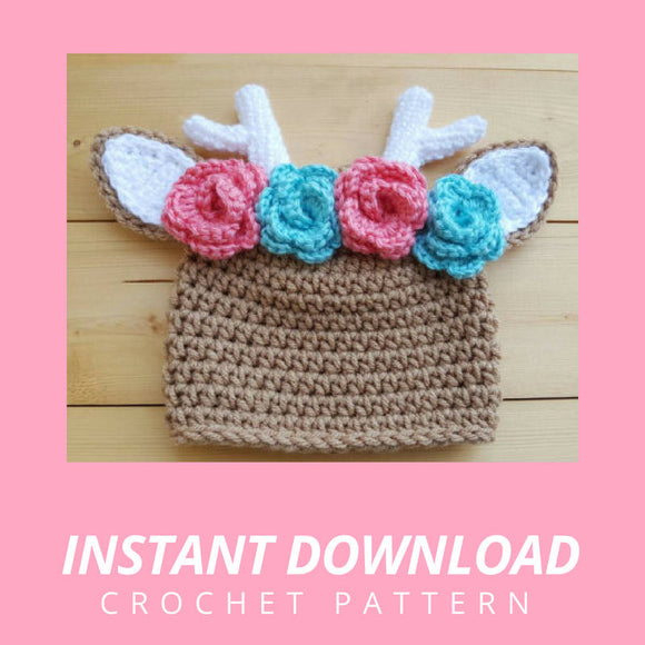 Deer Hat Crochet Pattern